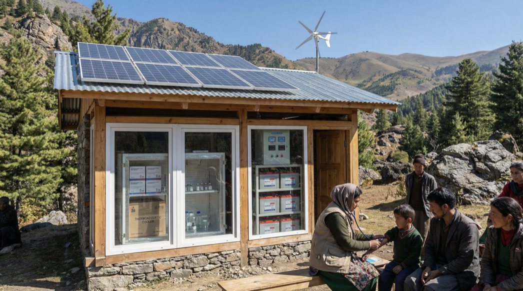 Off-grid thermoacoustic refrigeration system powered by solar thermal energy
