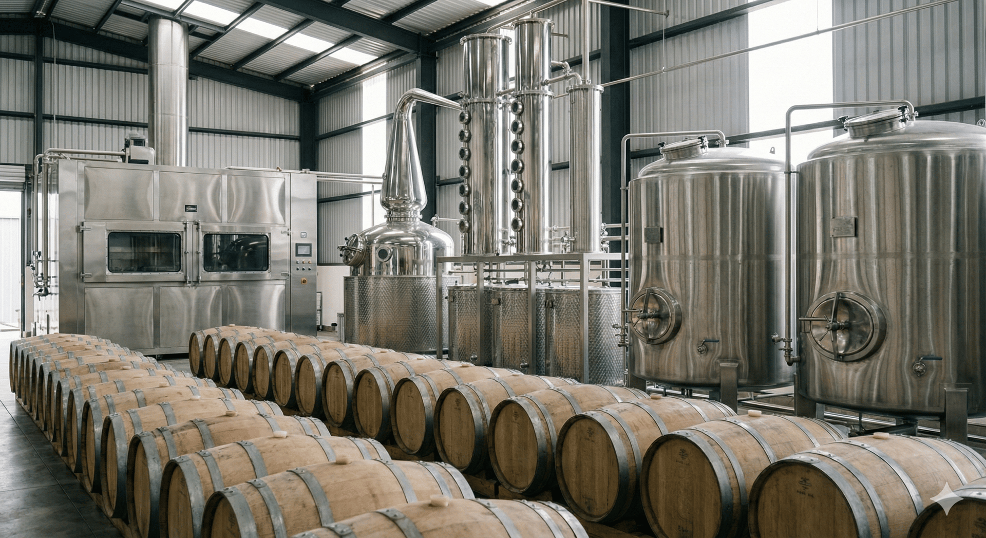 Producción de tequila con alambiques de cobre