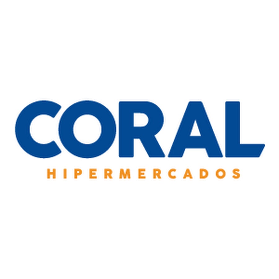 Logo of Coral Hipermercados with 'CORAL' in blue and 'HIPERMERCADOS' in orange on a white background.