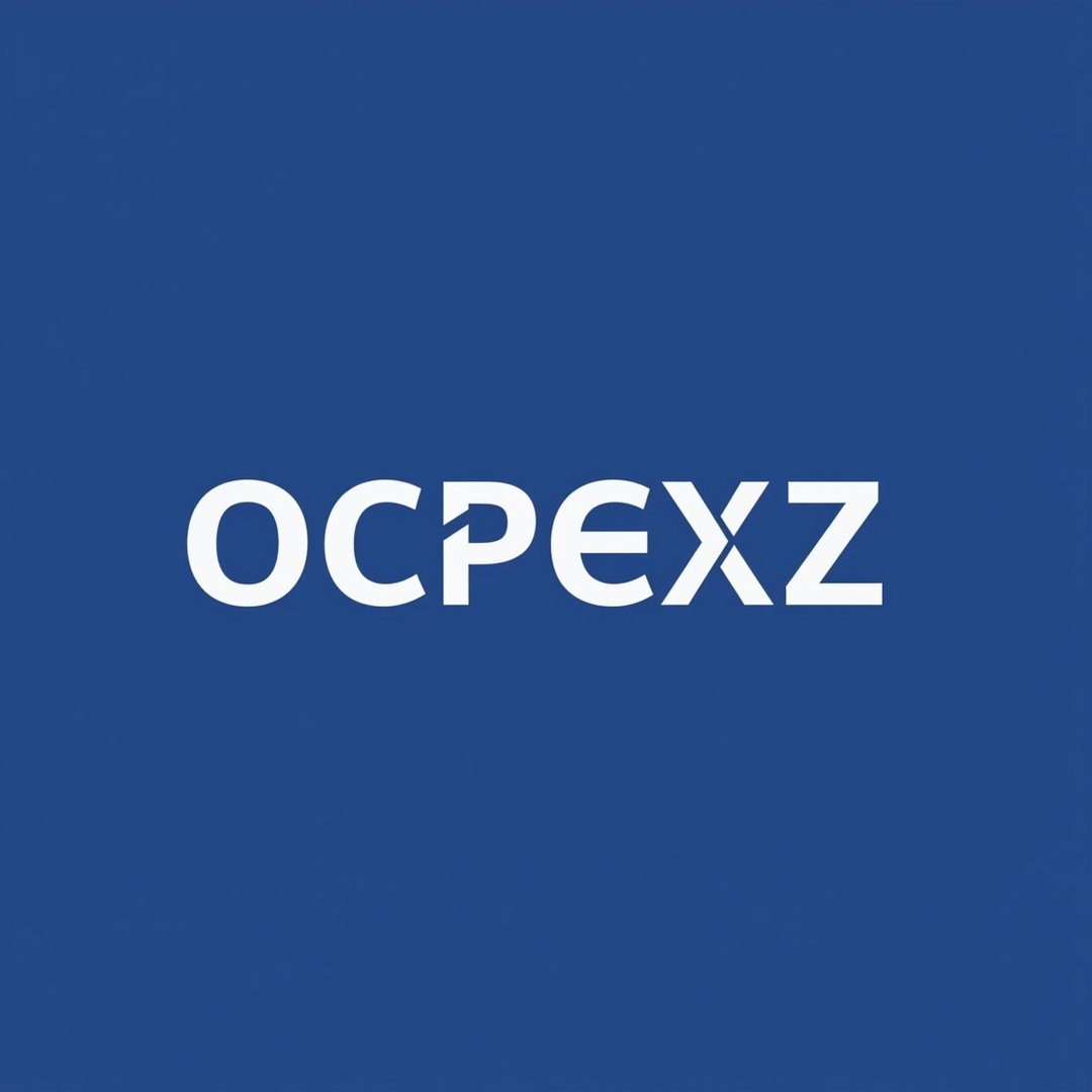 White text "OCPEXZ" on a solid blue background.