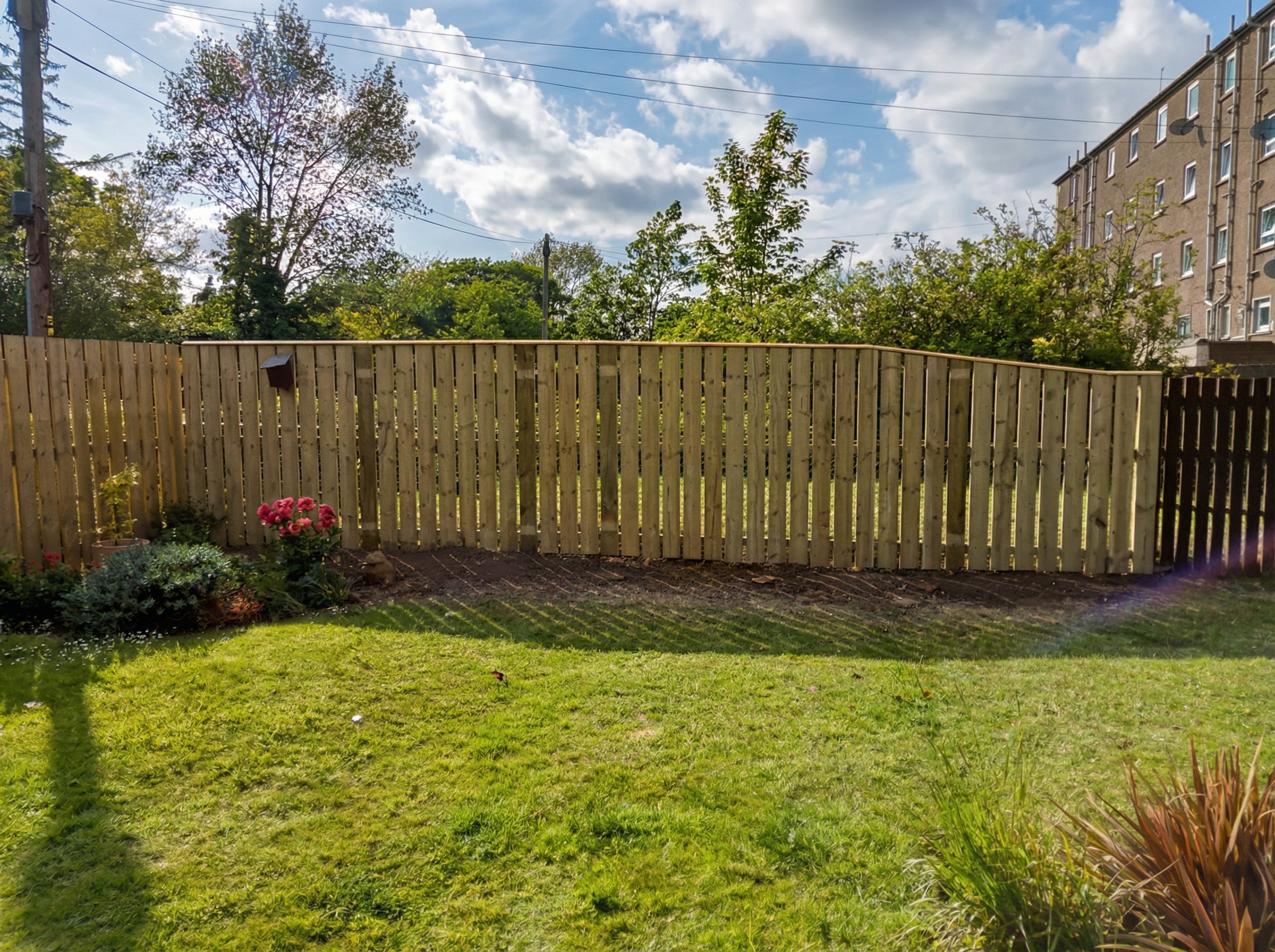 New fence installation work