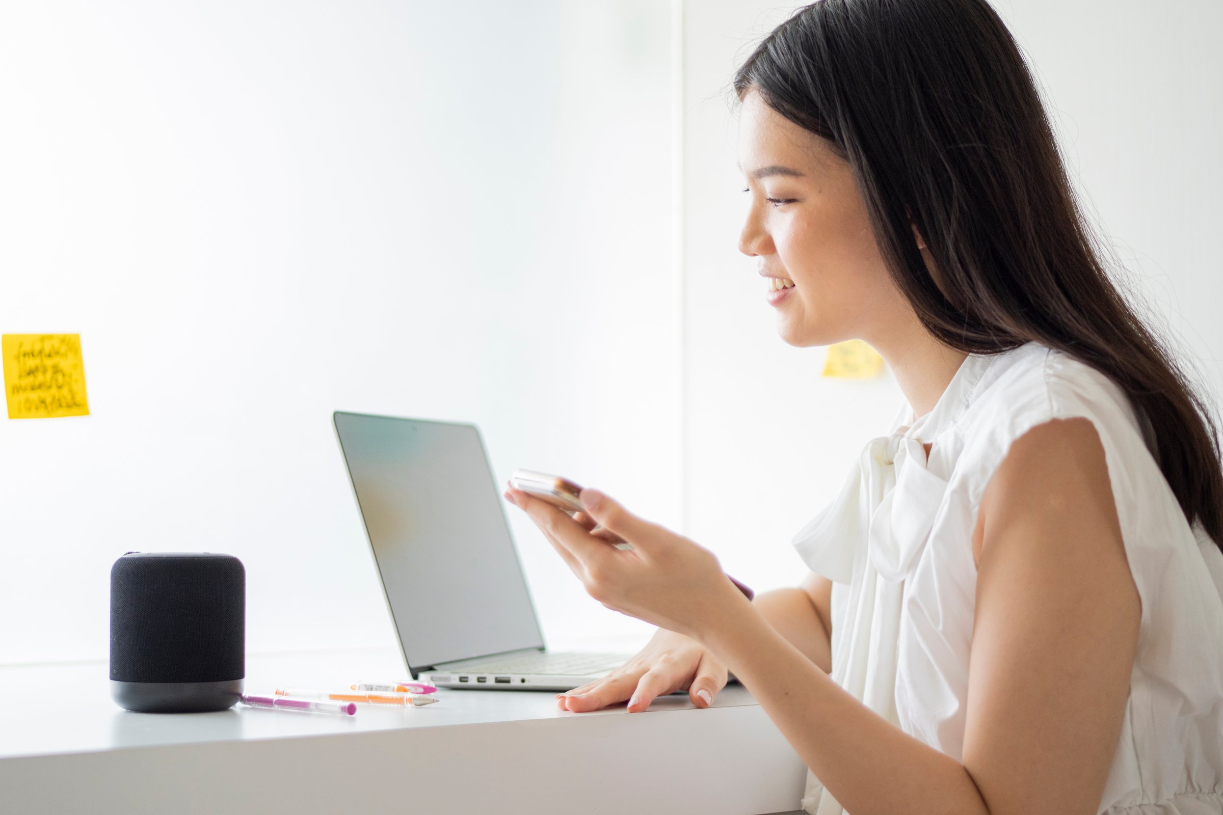 Singapore young female working from home and lifestyle at home