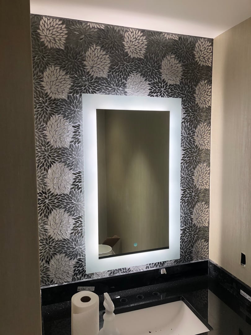 Luxury bathroom tile shower installation