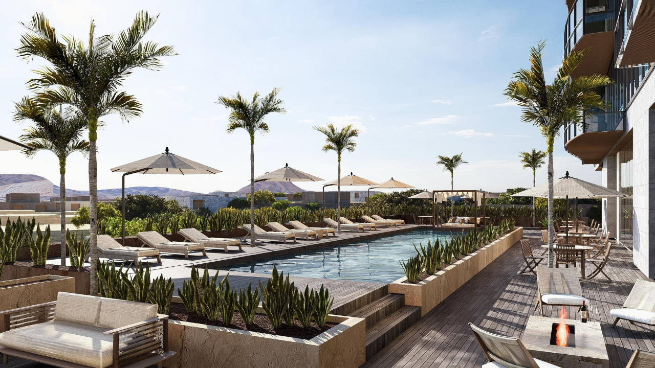 Alberca y asoleadero Torre Zahara