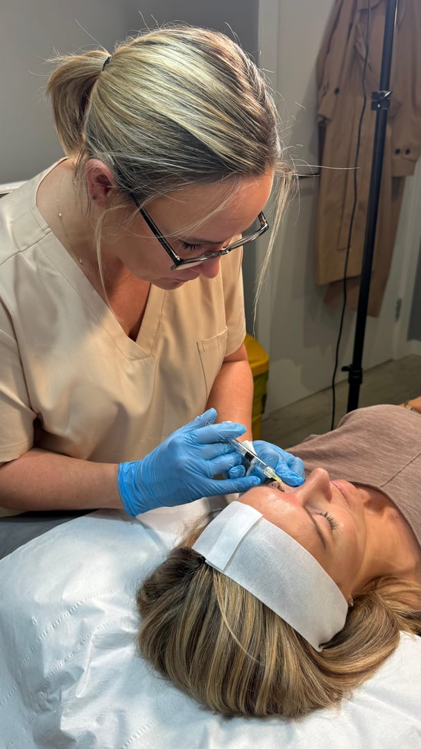 Sarah in professional clinic setting