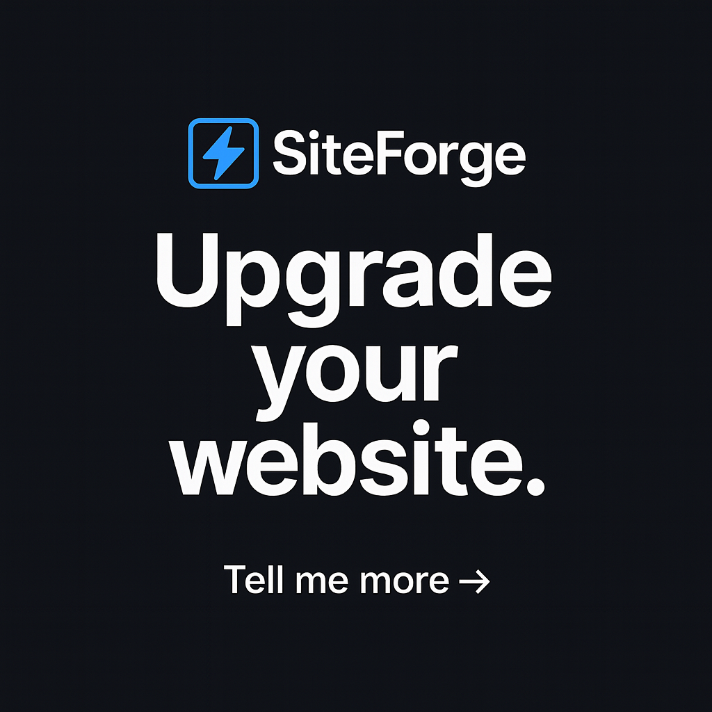 Modern website design interface