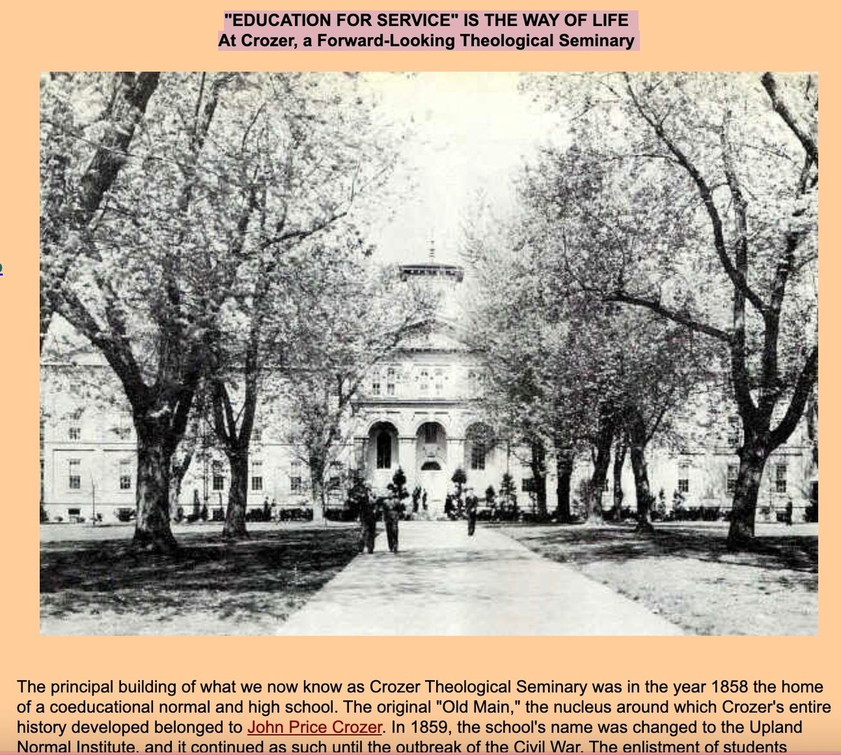 Old Chester PA Crozer Seminary