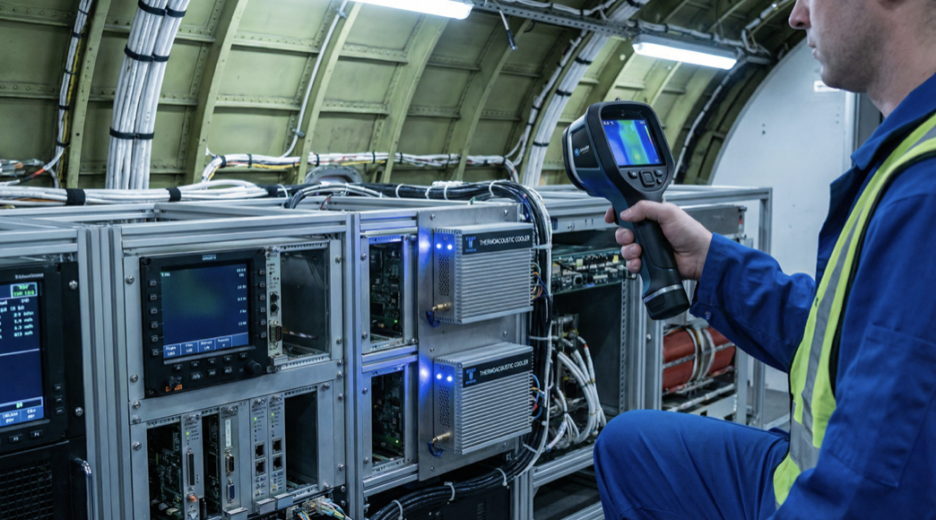 Thermoacoustic cooling system for aircraft avionics and electronics