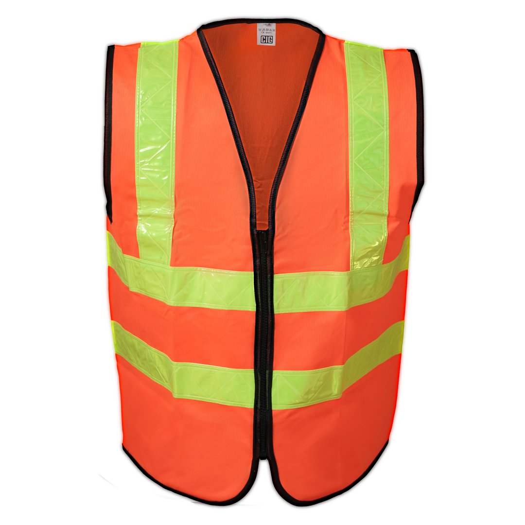 Safety vest or work safety vest with reflectors — custom printed PPE