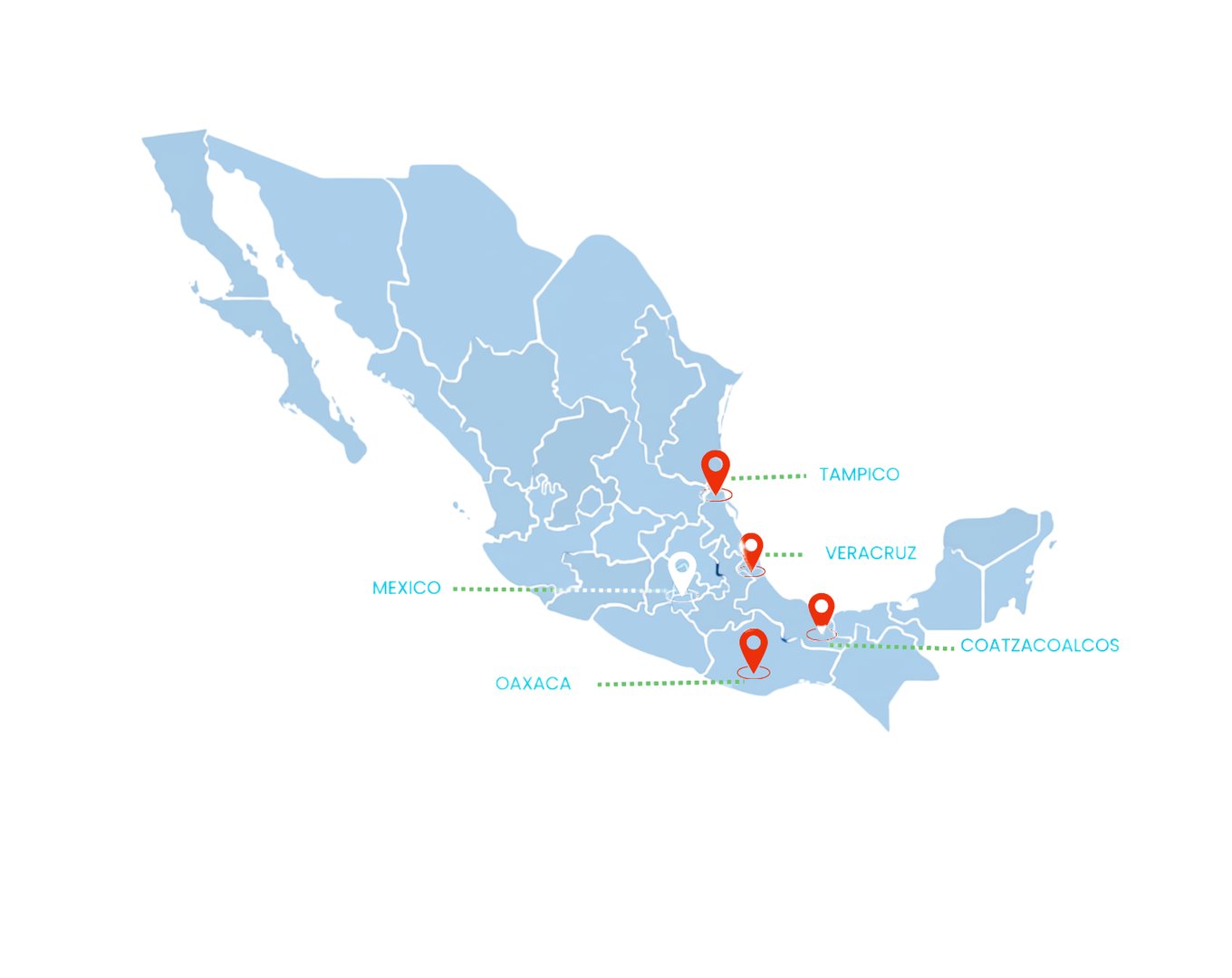 Mapa de cobertura nacional