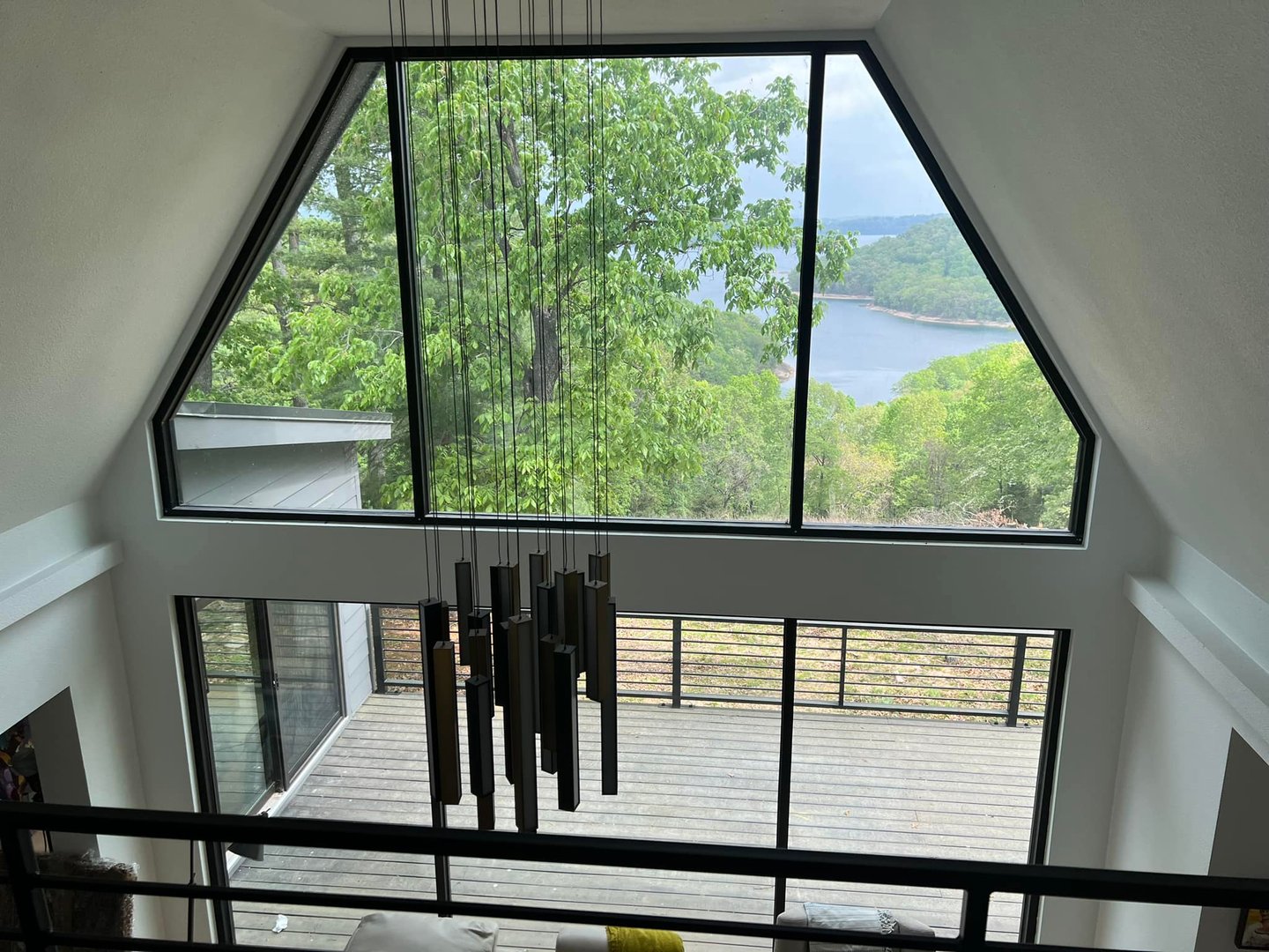 Stunning lakefront storefront windows installation by The Glass Shop LLC - panoramic lake views with professional commercial glazing
