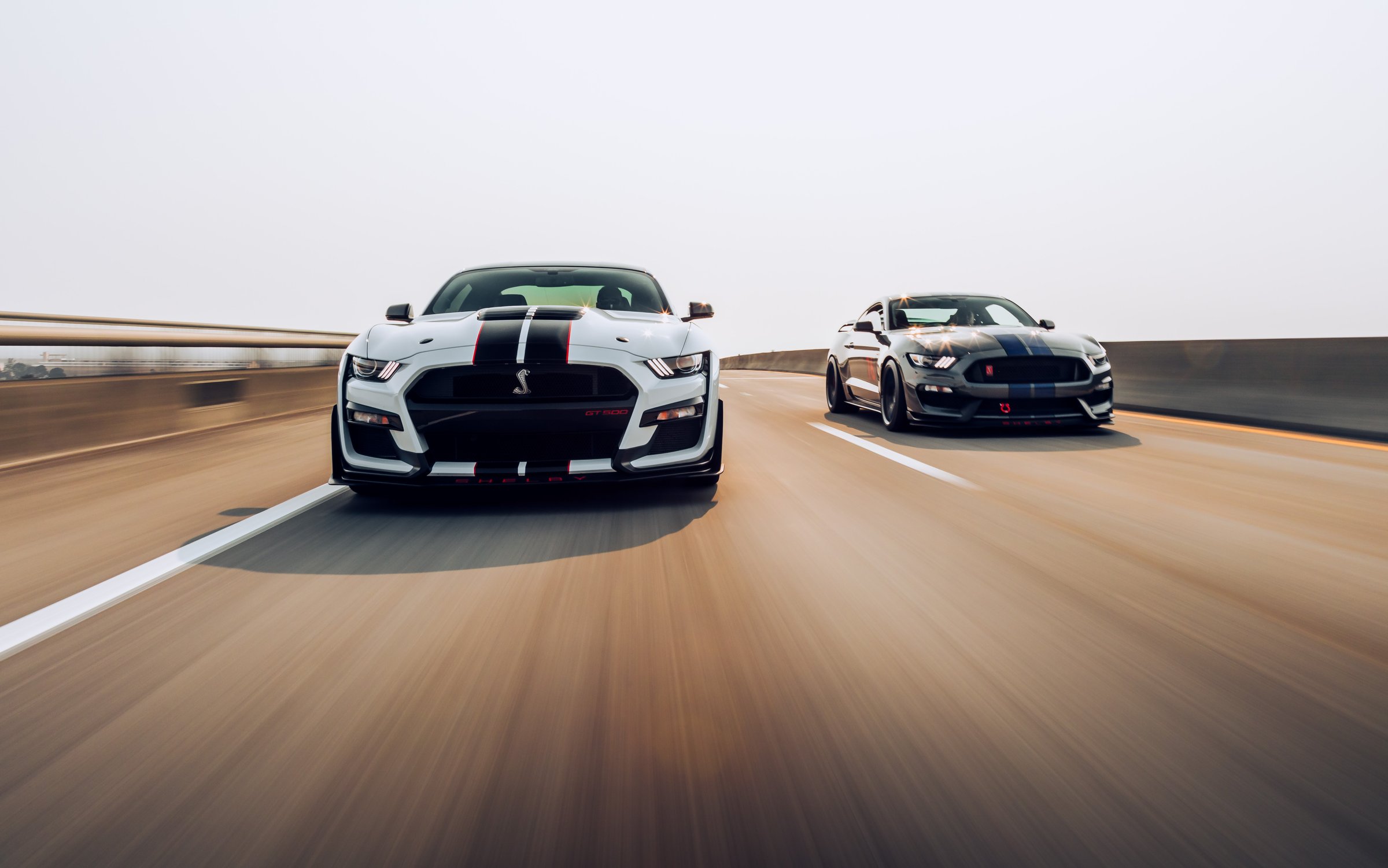 Renton, WA, USA
4/12/2022
Ford GT 500 driving on the street showing the front grille