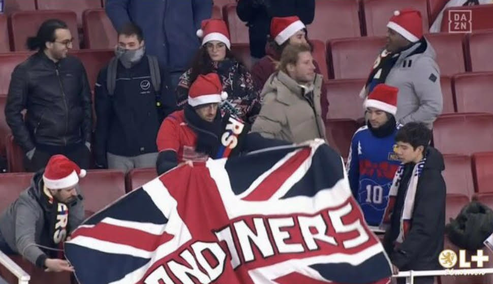 Lyon supporter at Emirates 2024