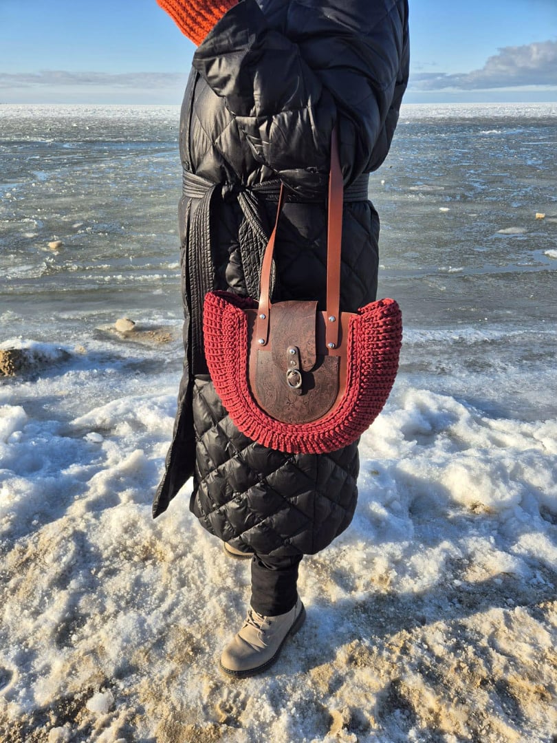 Shopperka Giulia w kolorze wina