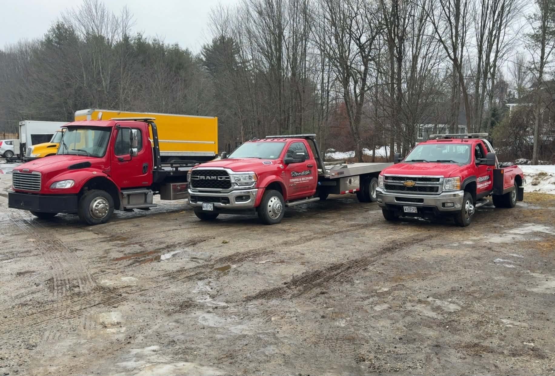 Vehicle loaded on roadside recovery truck