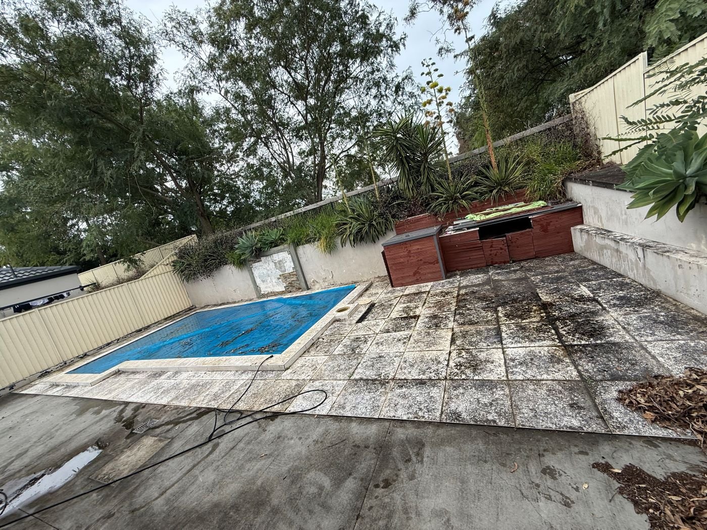 Before pressure washing