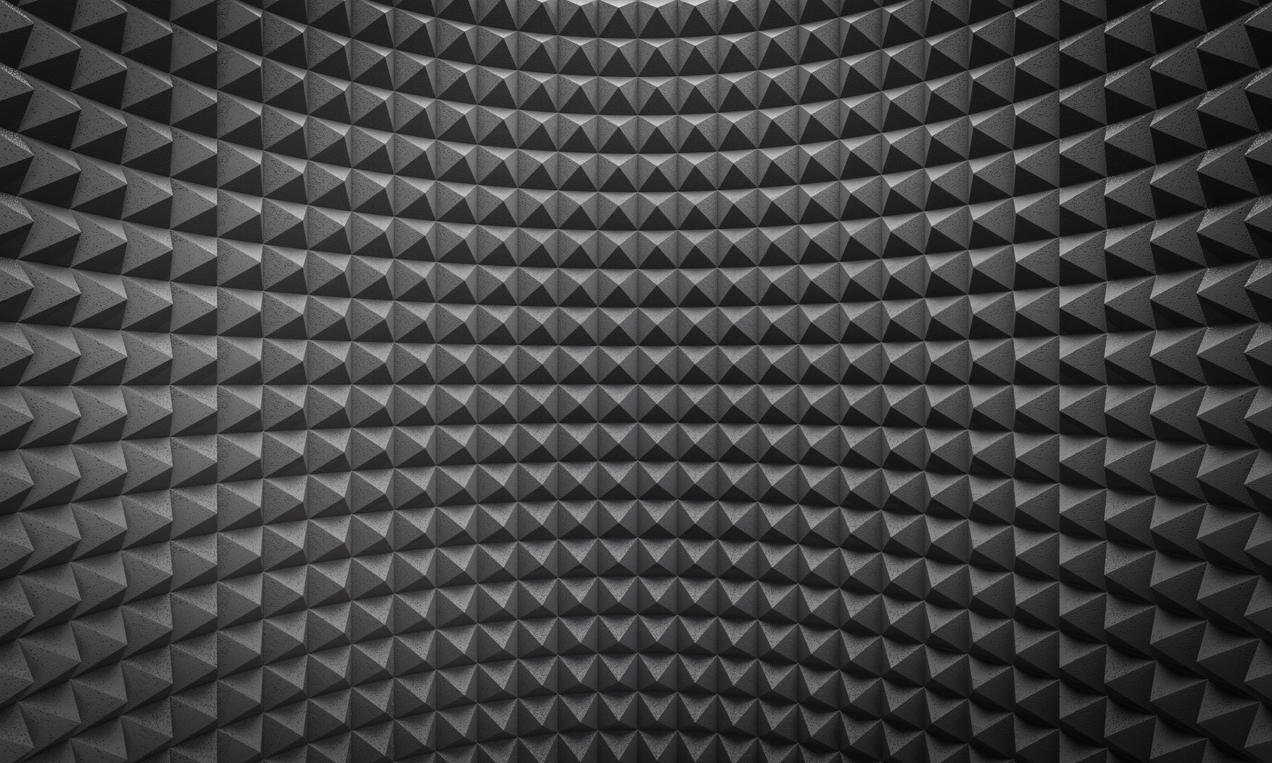 Dark geometric soundproofing wall covering studio foam paneling