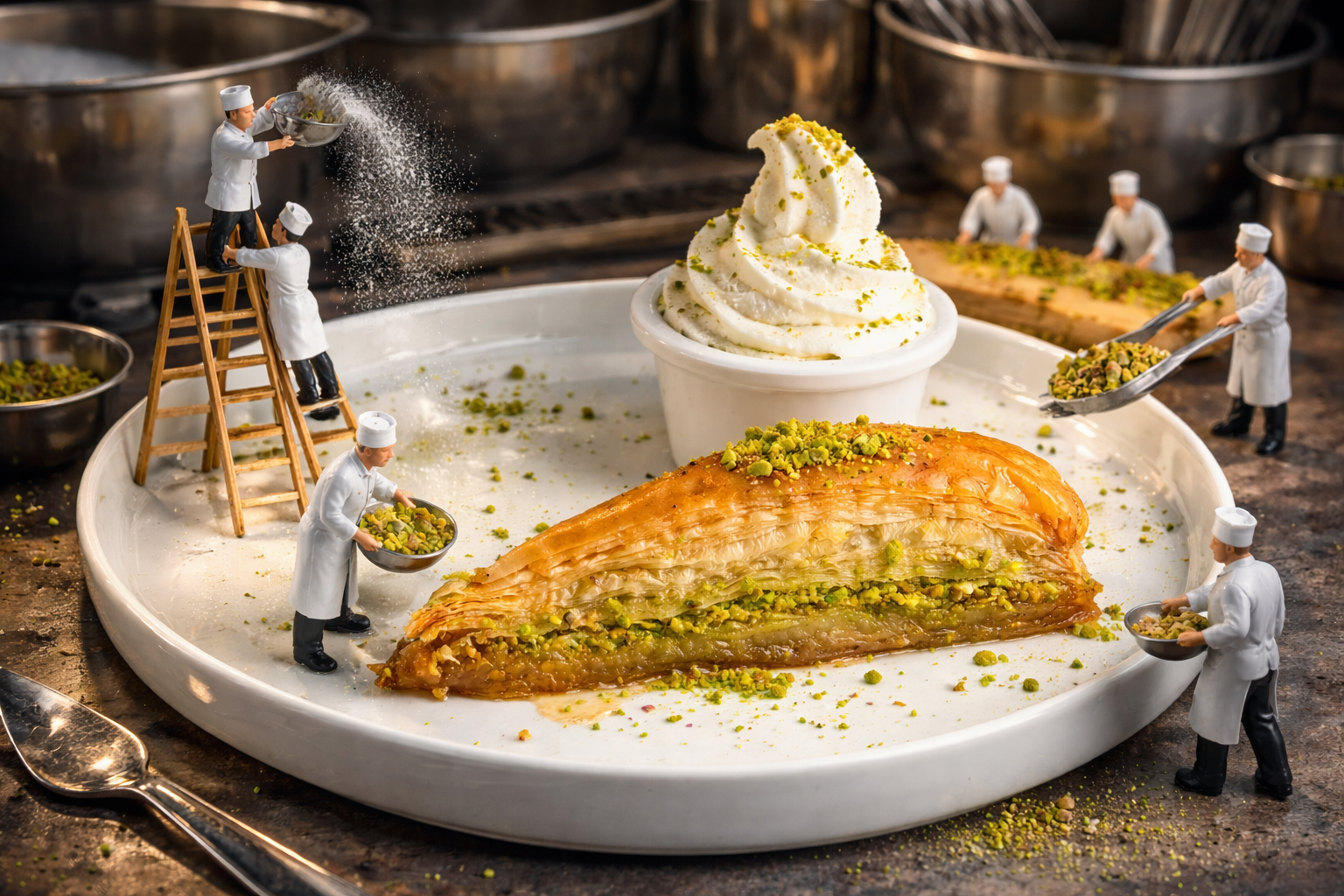 Triangle Baklava W/ Ice Cream