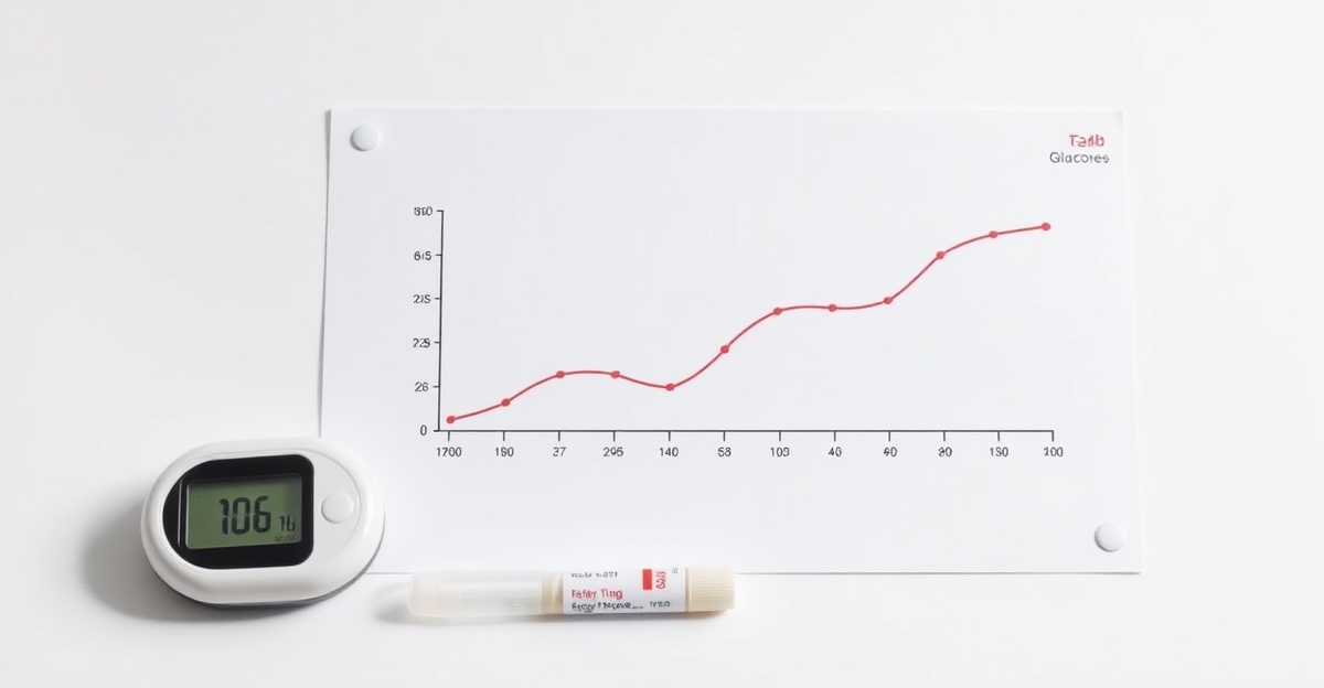 Healthcare professional using glucose meter to test blood sugar levels on patient showing normal fasting blood glucose reading