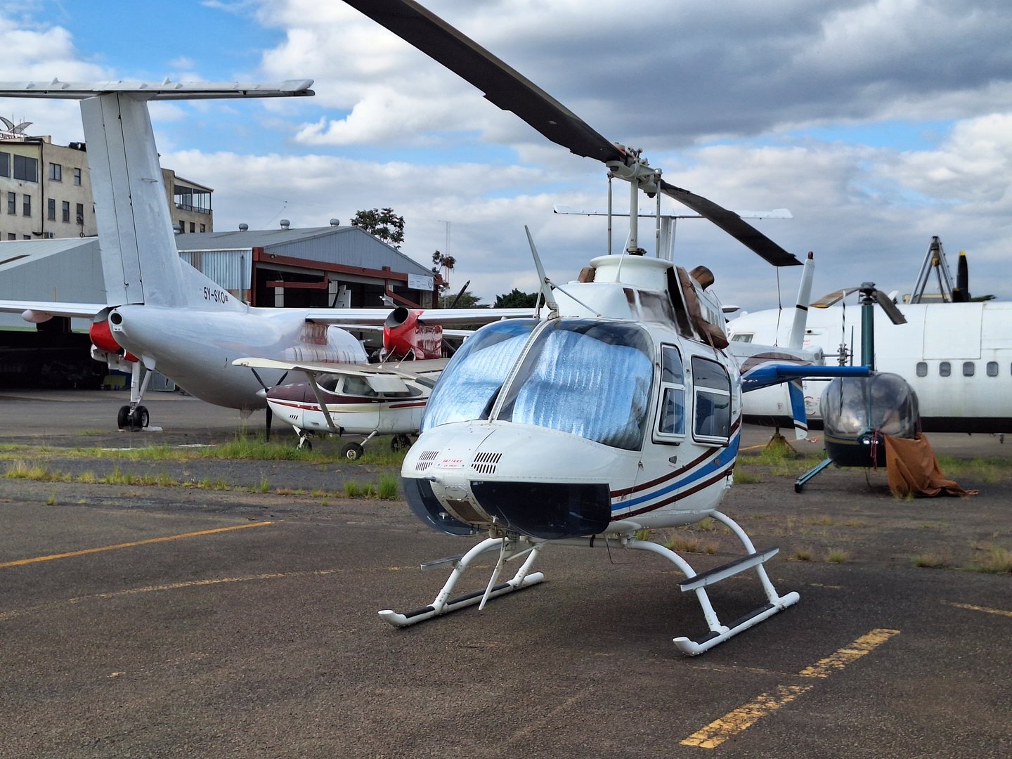Bell 206 JetRanger helicopter for charter services