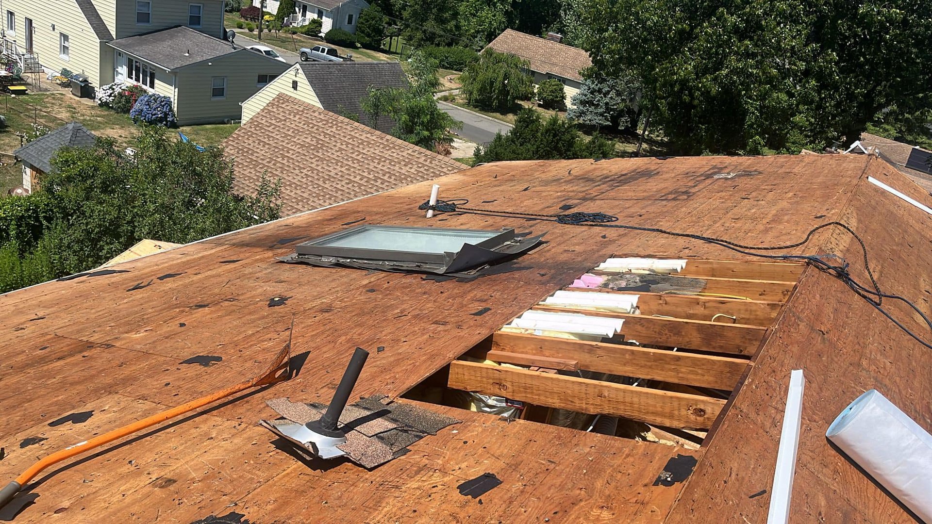 Roof water damage repair Monroe County
