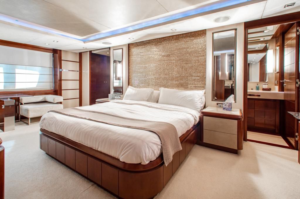 Princess V55 – Aerial View Over the Bay