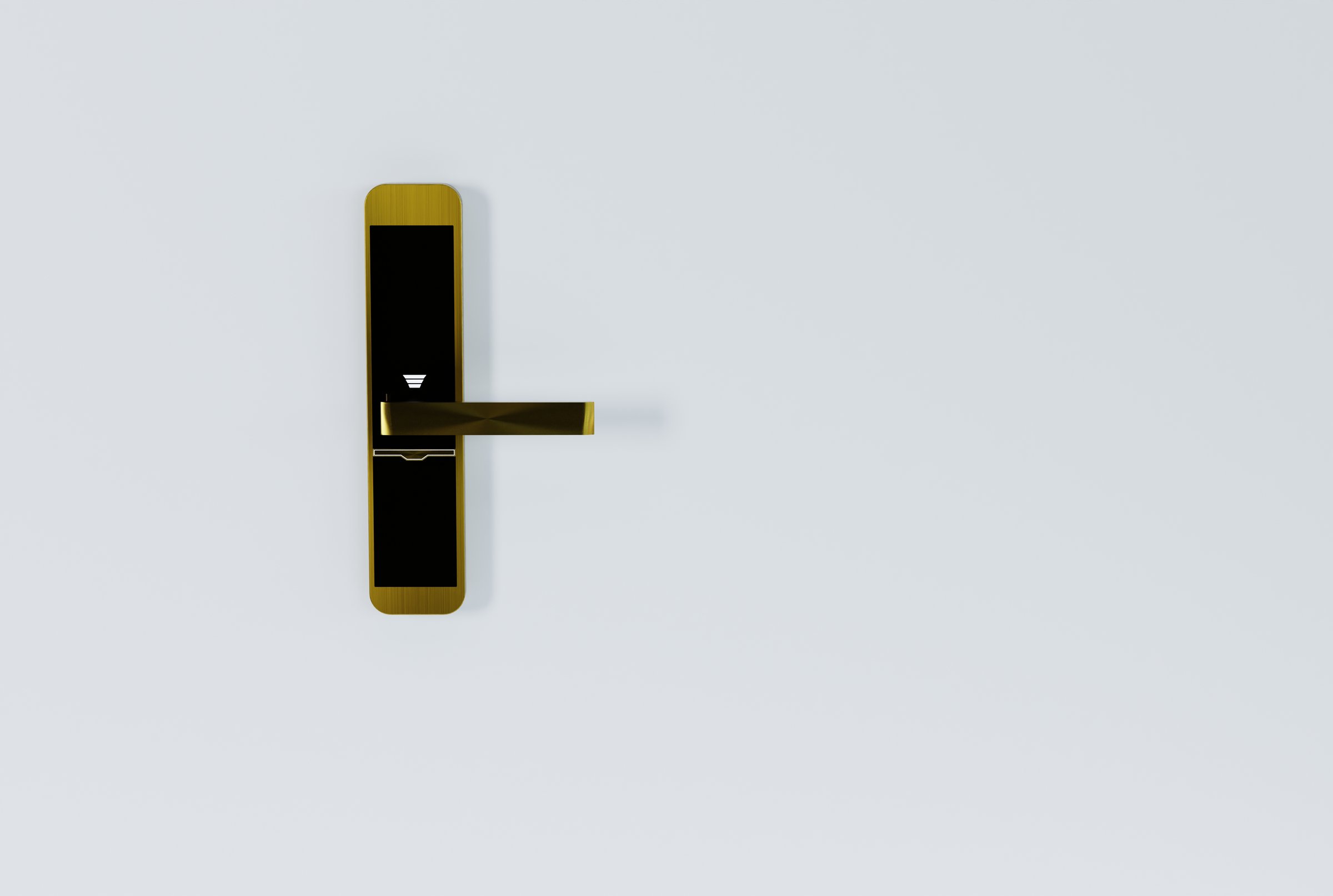 Concept of hotel locks, room entrances. 3D render, 3D illustration.