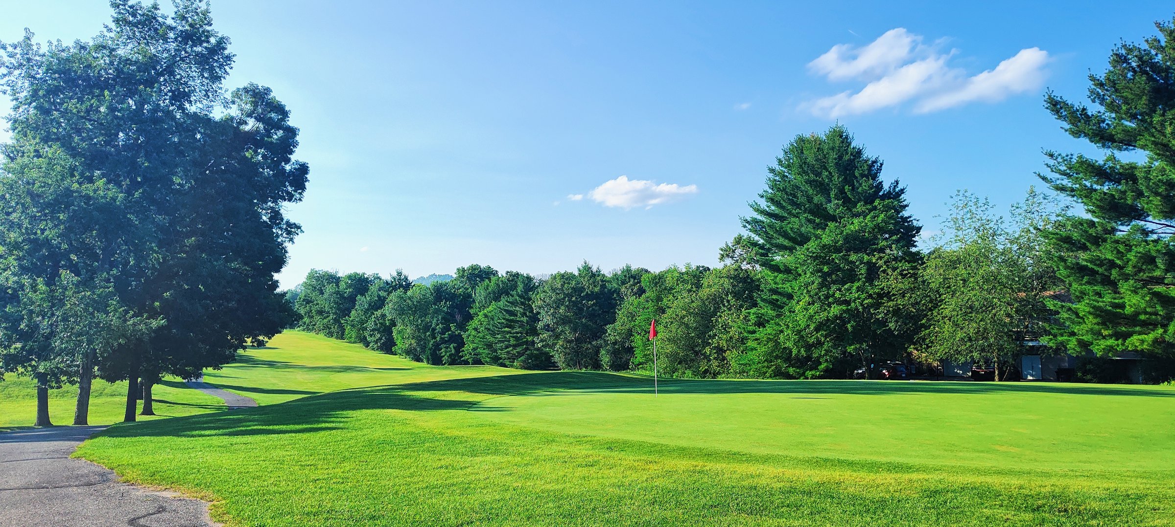 Tee time calls on a beautiful golf course.