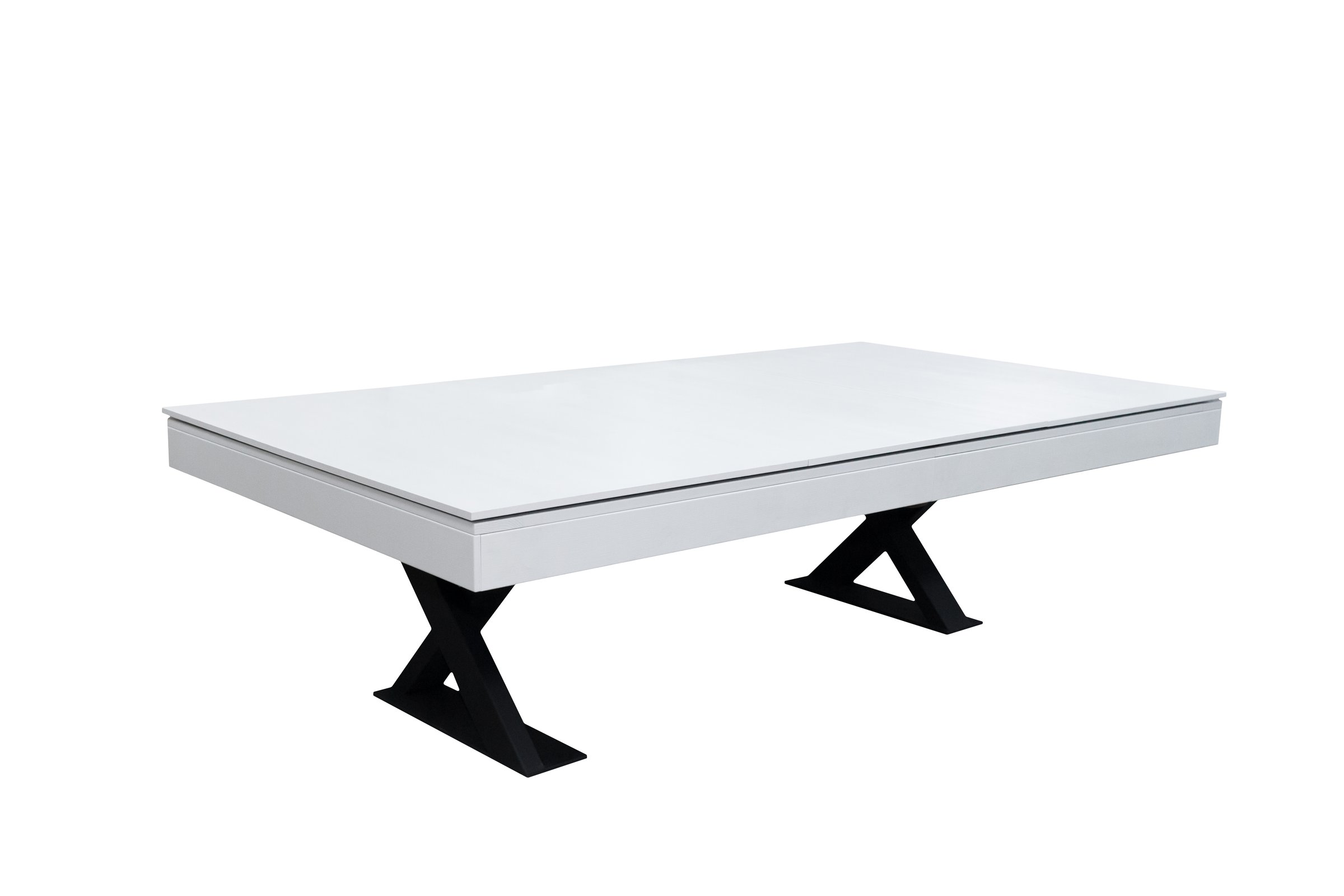 White billiard table. Beautiful billiard table isolated on white background. Picture of table for playing barbel on white background. Picture of interior item for game