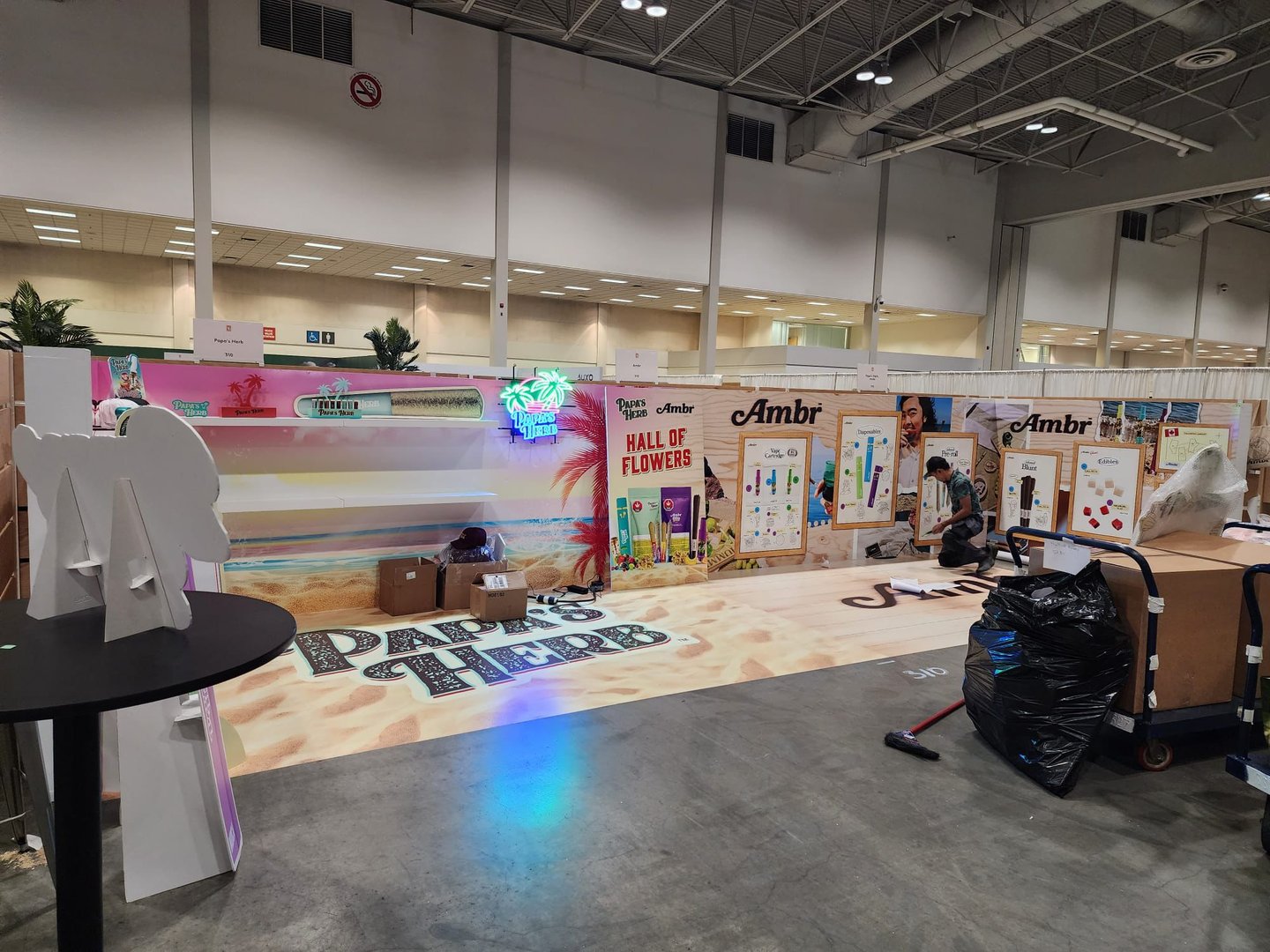 Papa's Herb Cannabis Convention Booth installation