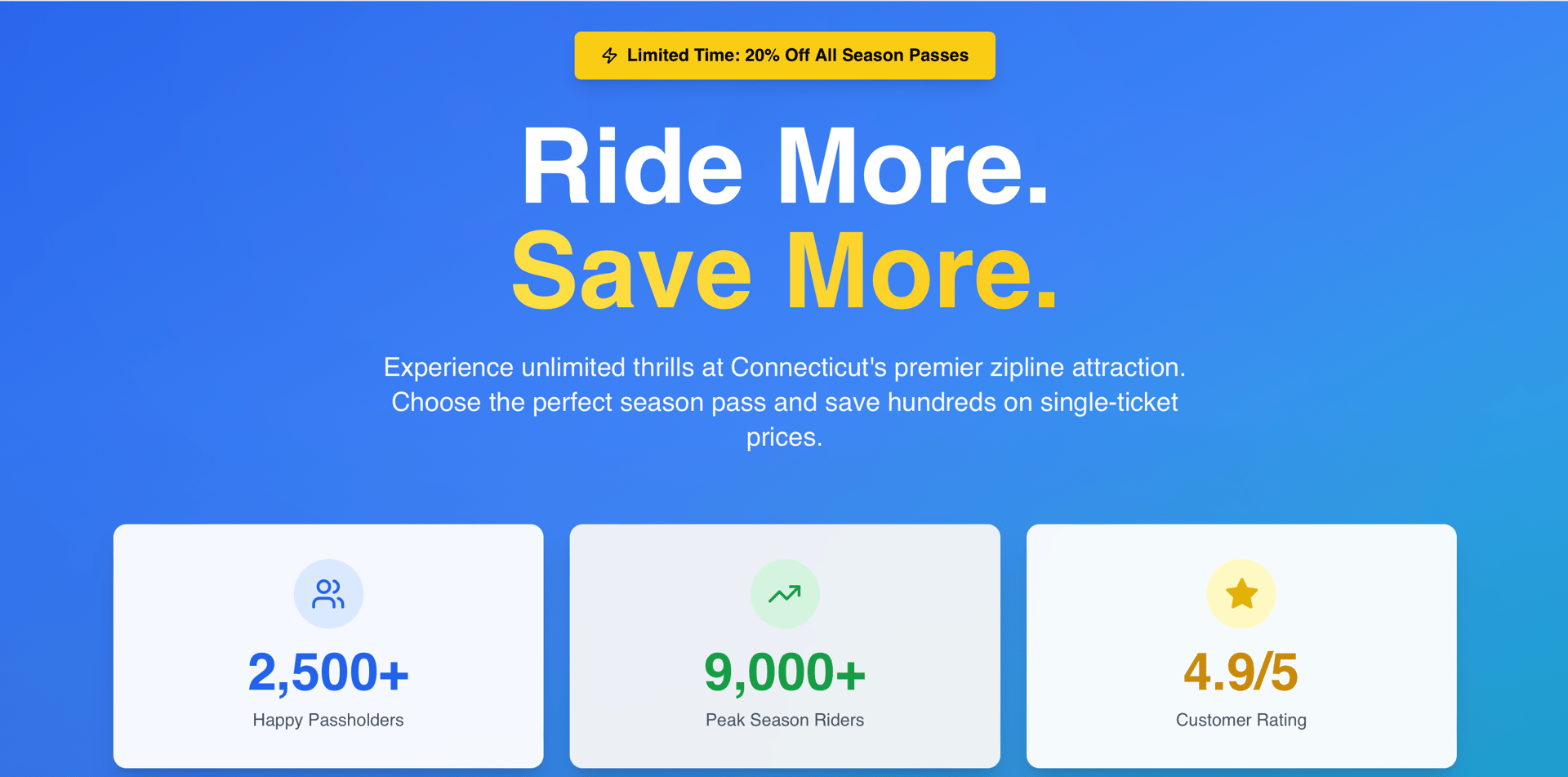 Zipline Season Pass System