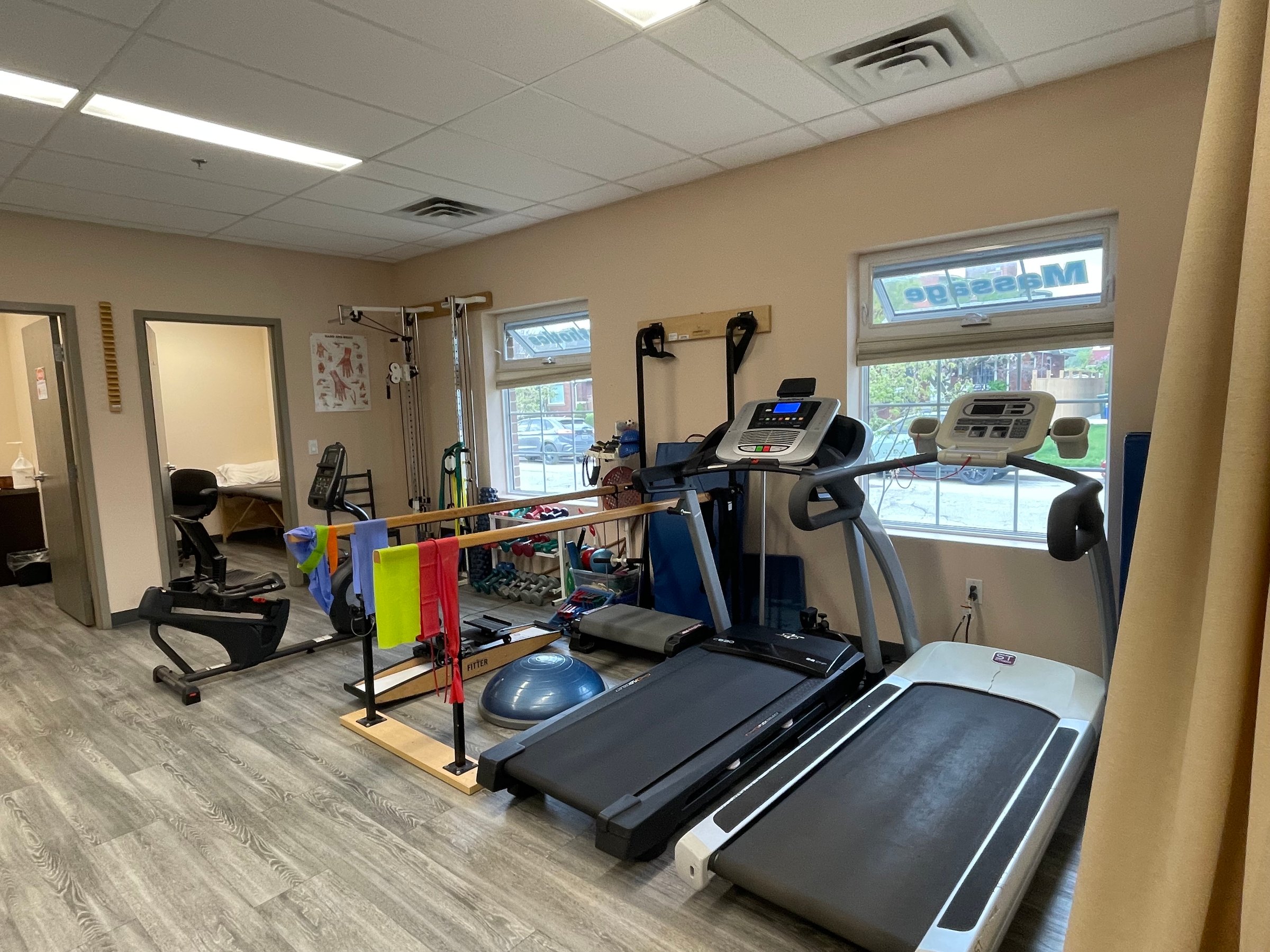 Gym equipment at Windsor clinic