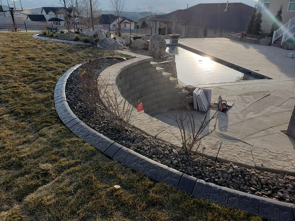 Custom landscaping project showcasing professional design and installation