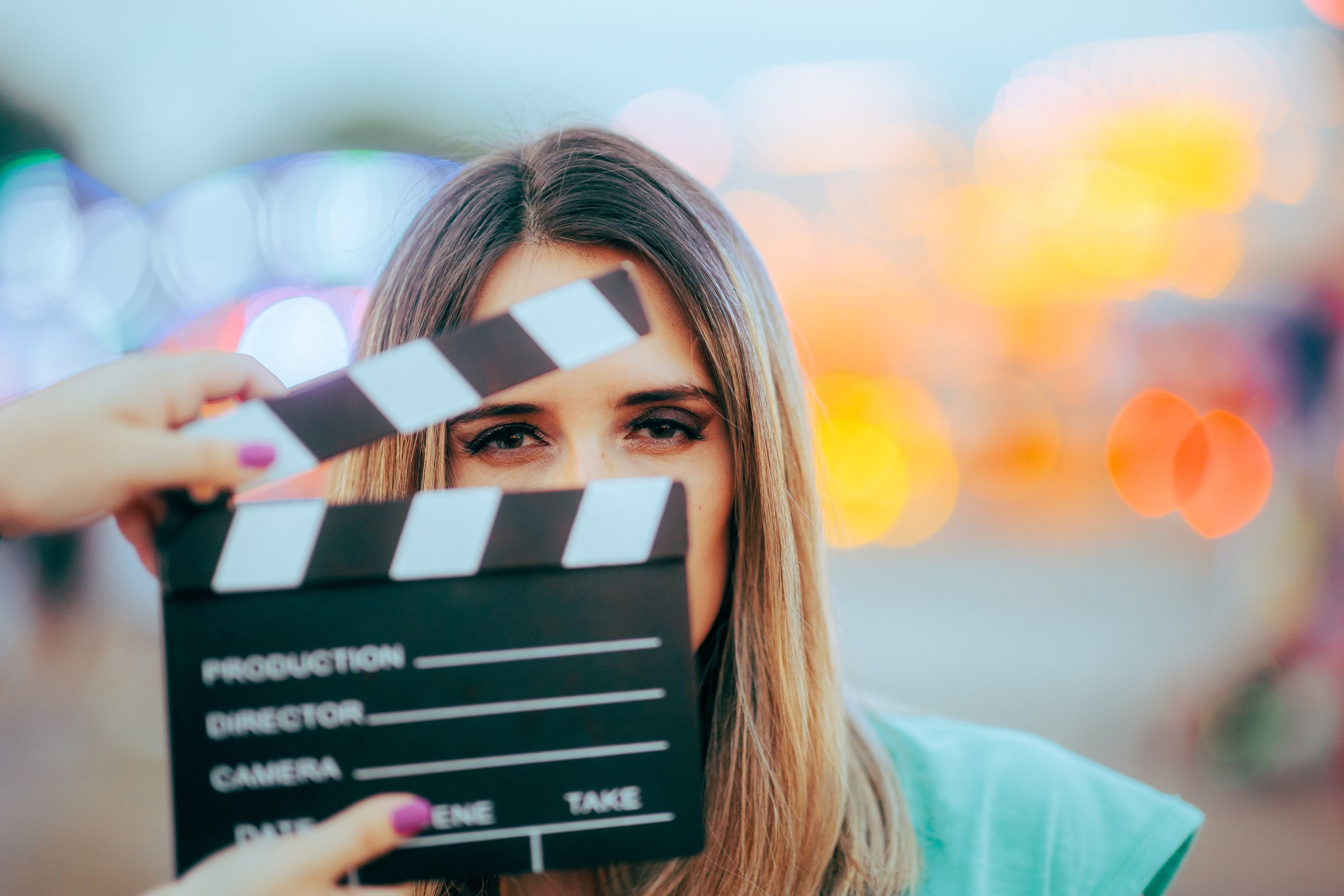 Cinema star with captivating gaze