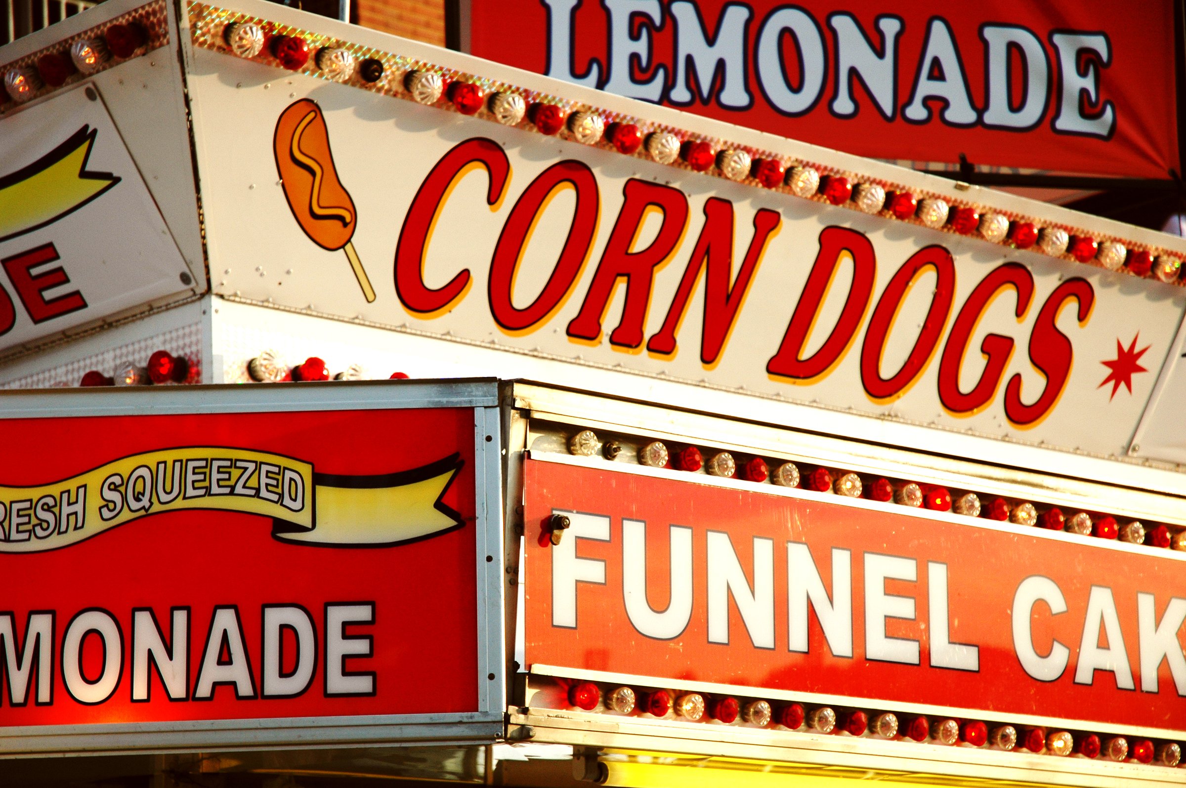 Fair food signage.