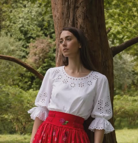 Bluzka bawełna 100% haft richelieu