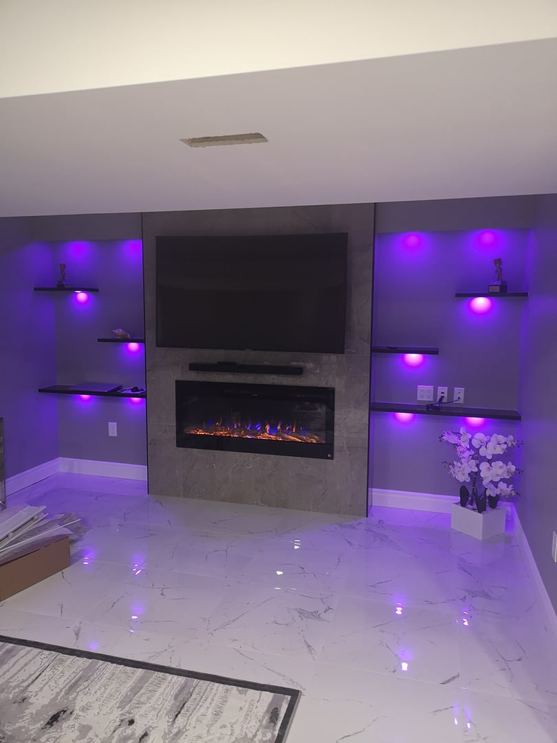 Professional custom fireplace project