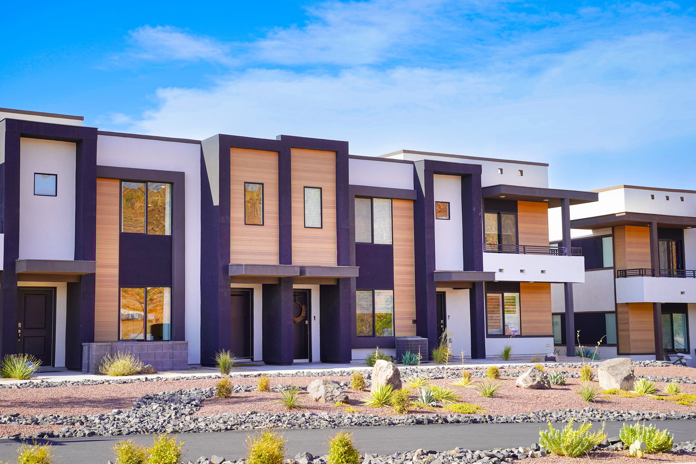 Modern apartments in St. George Utah on a sunny day