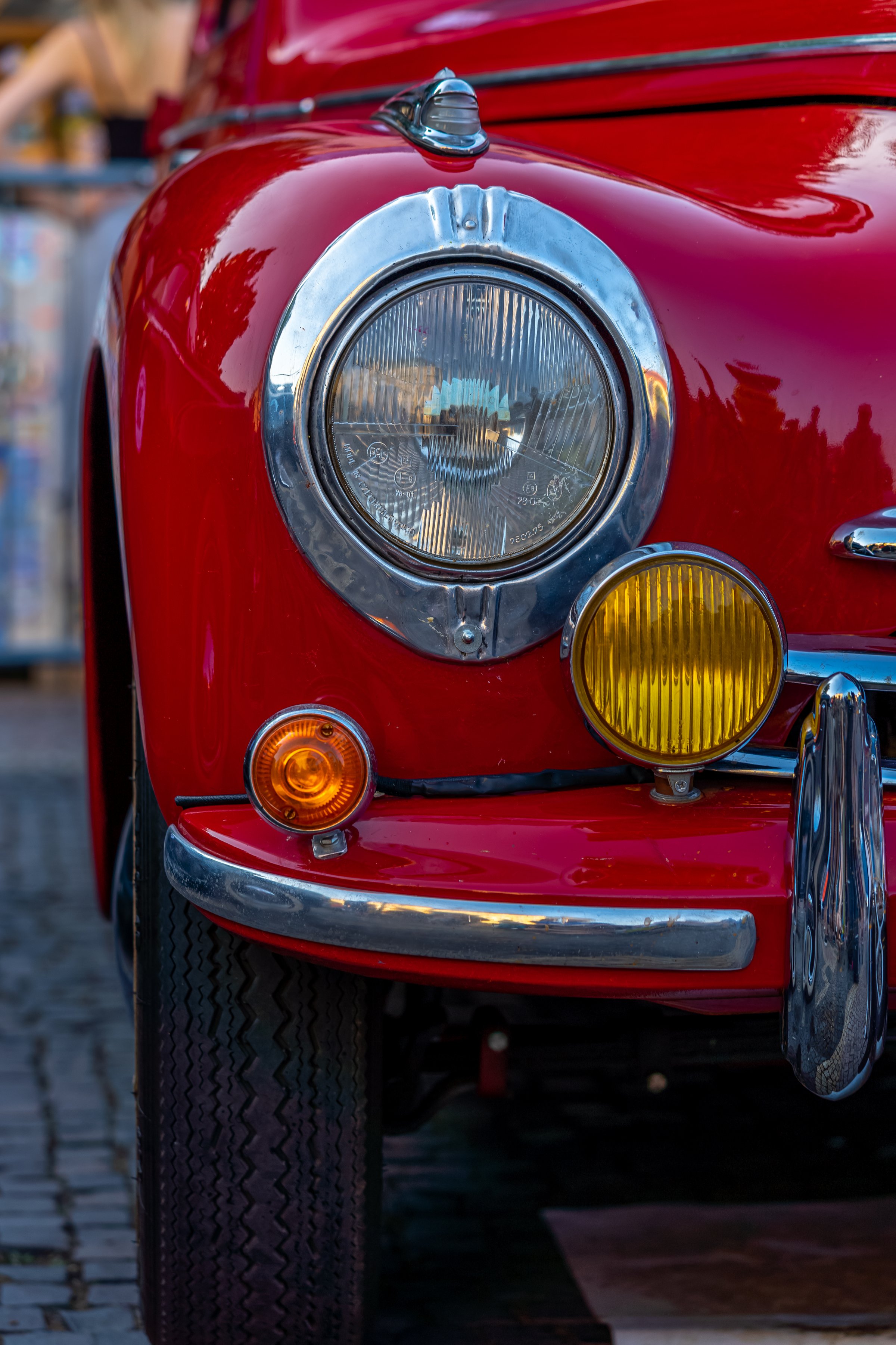 Vintage car headlight restoration