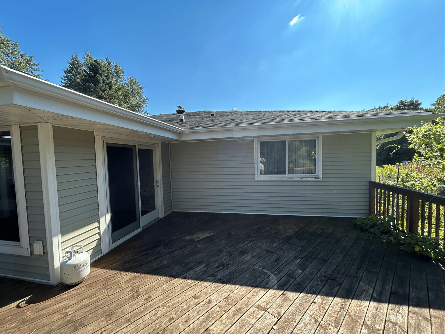 Modern home exterior showing professional cleaning results