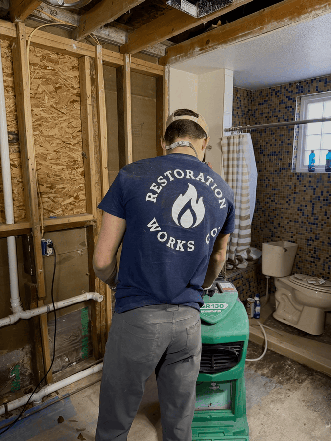 Restoration team working
