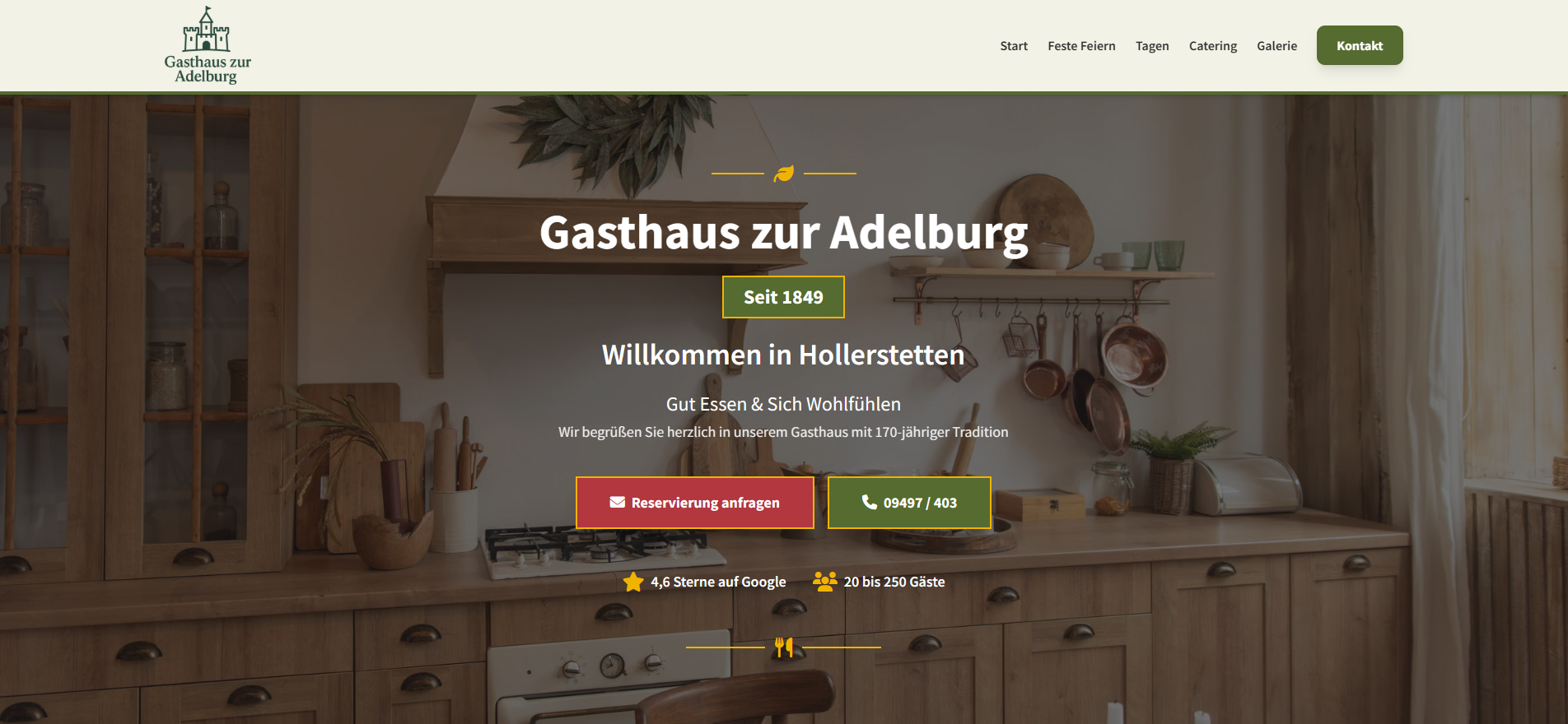 Traditional German Gasthaus website