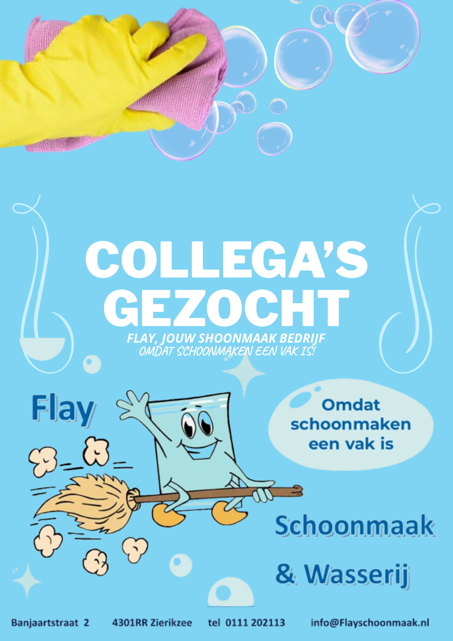 Collegas Gezocht - Flay Schoonmaak & Wasserij