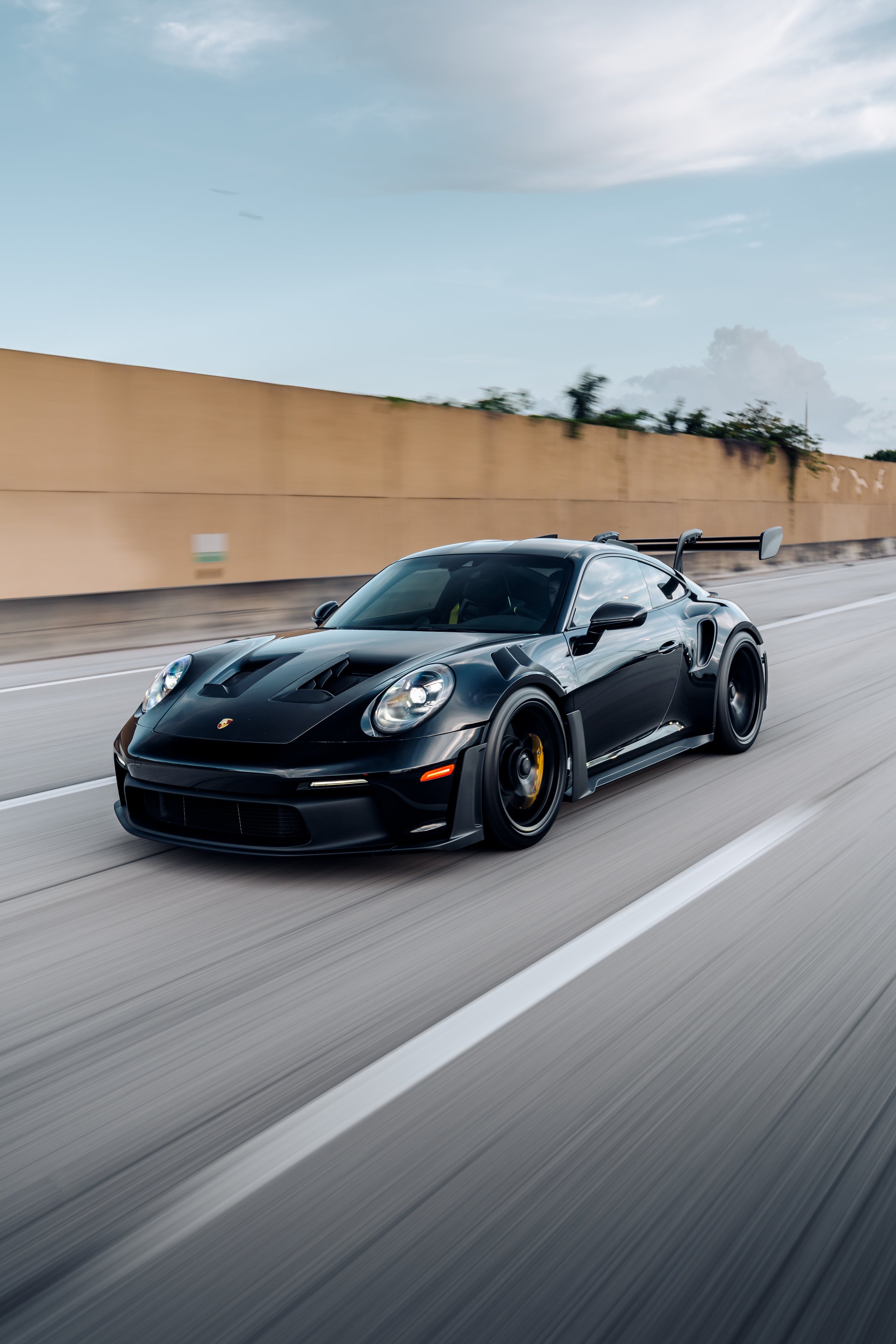 Porsche 911 GT3RS driving on the street