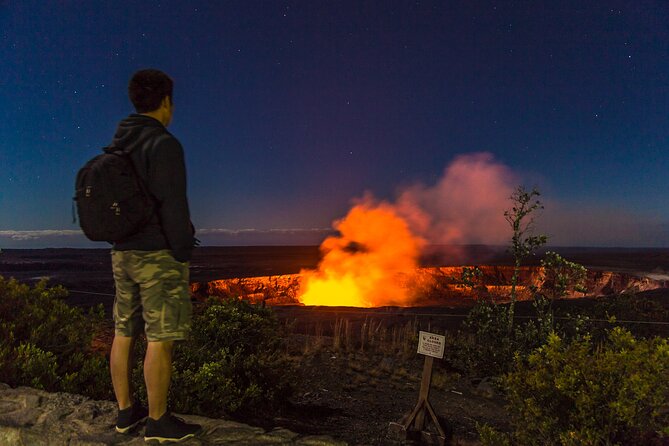 Twilight Volcano & Stargazing Tour showing volcanic landscape at dusk with starry night sky perfect for celestial observation