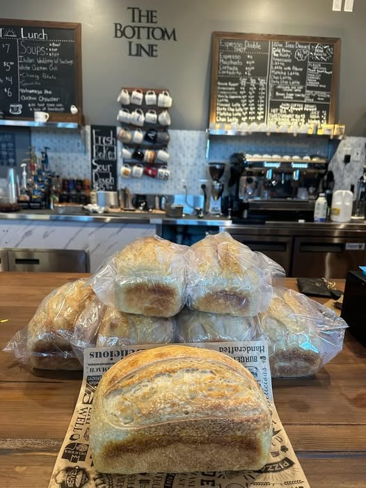 Fresh baked bread from The Bottom Line Bakeshop