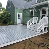 Completed deck construction and house repaint