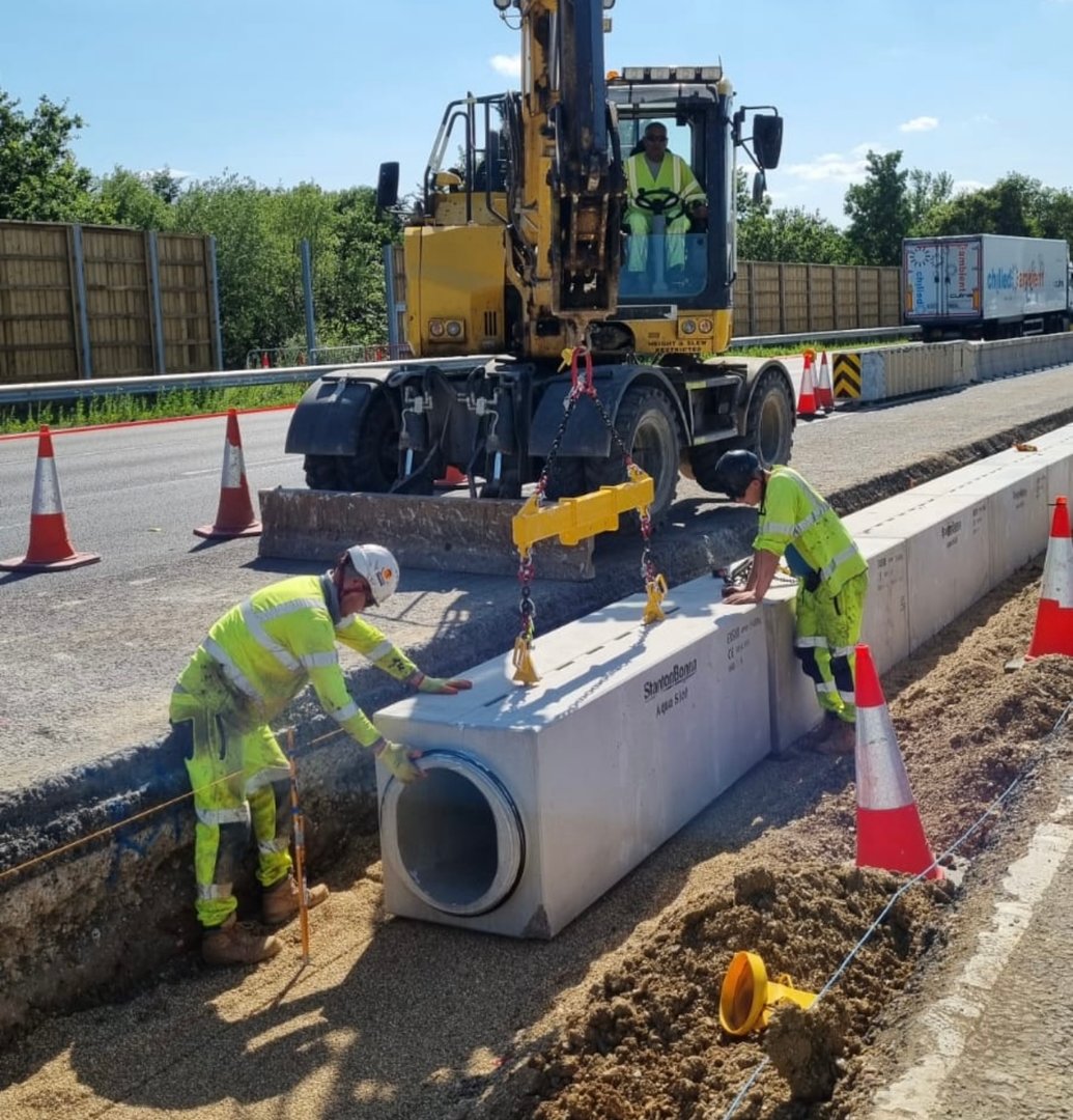 Footpath construction project