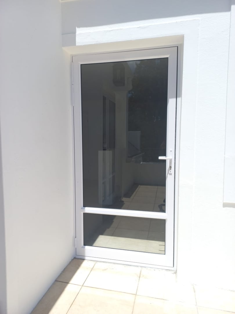 Premium aluminium front door installation