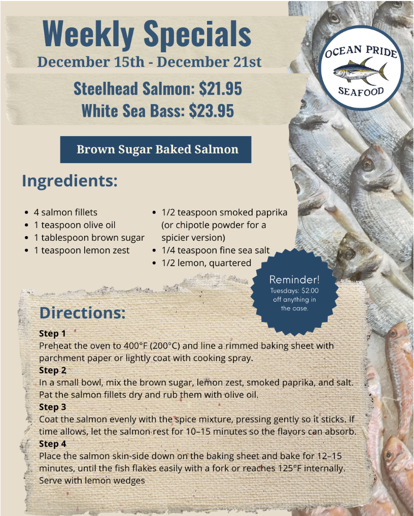 Weekly seafood special